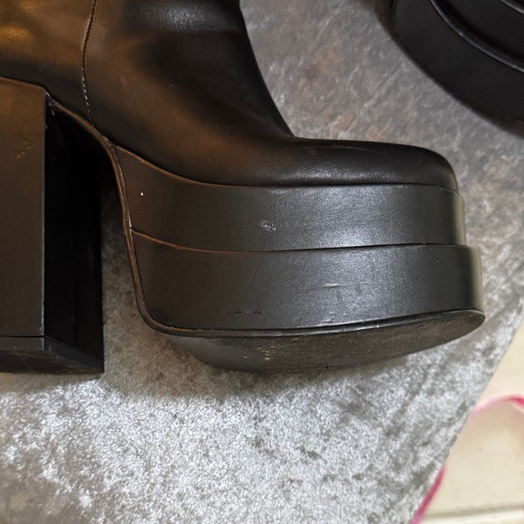 Steve Madden Black Platform Boots Size 7 - Picture 7 of 11